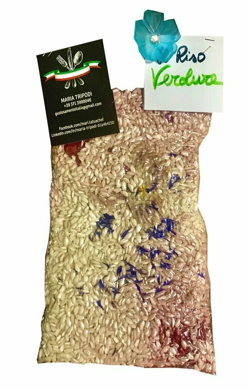 Risotto Gourmet - Riso carnaroli italiano con fiori eduli e verdure