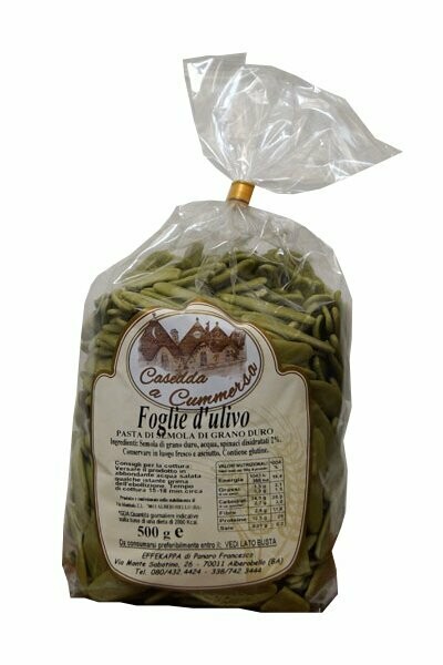 Pasta Foglie d'Ulivo agli spinaci