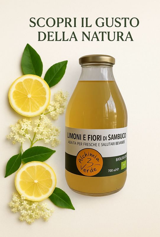 Natural elderflower and lemon juice