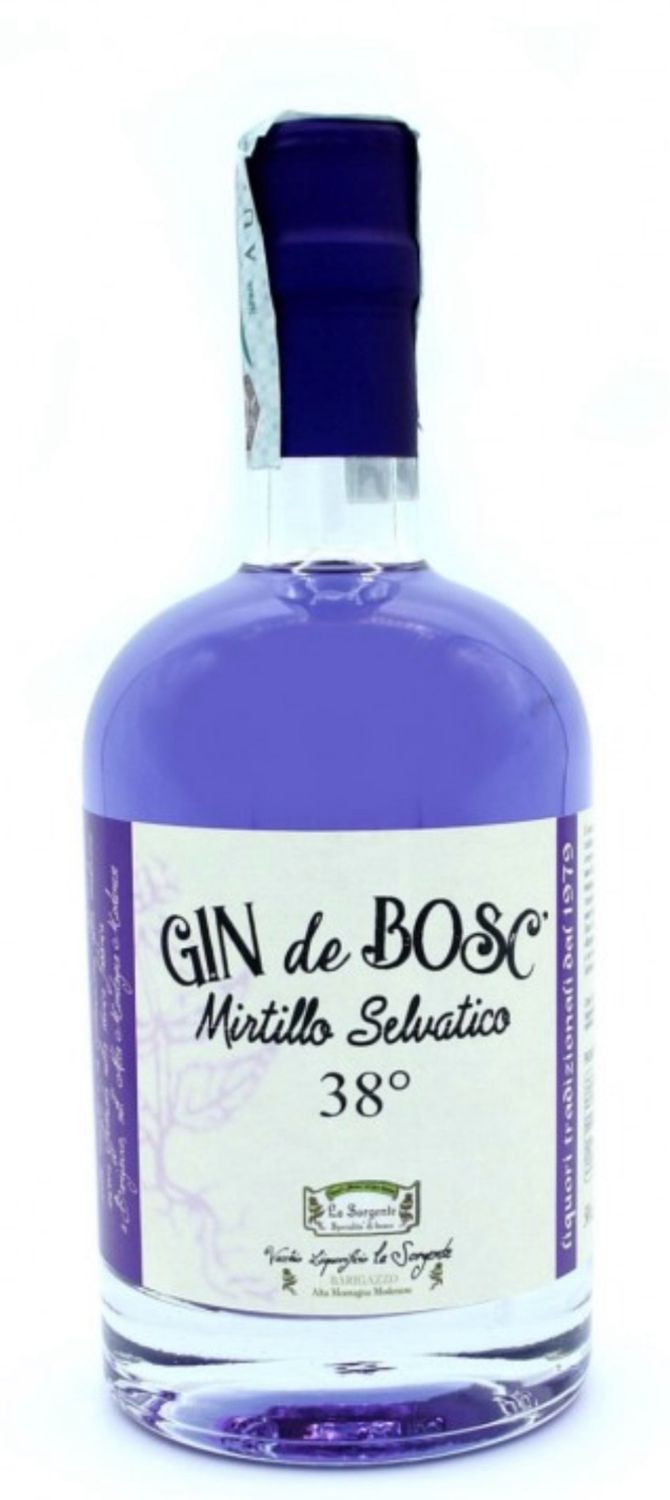 Gin de bosc mirtillo selvatico set bicchieri