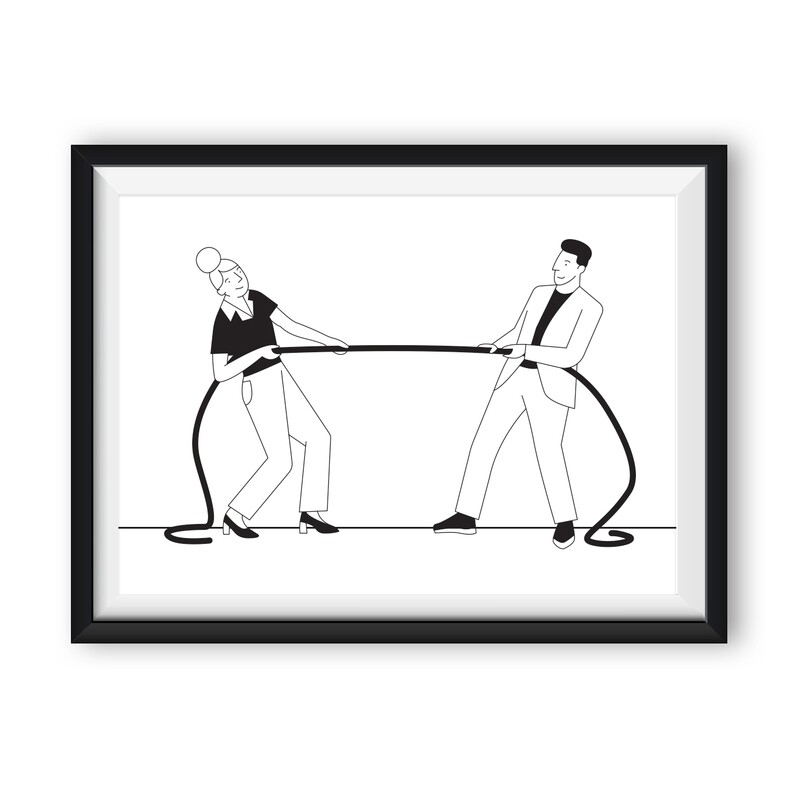 Tug of war – print