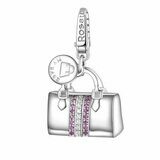 ROSATO Ciondolo Charm Borsa in Argento 925