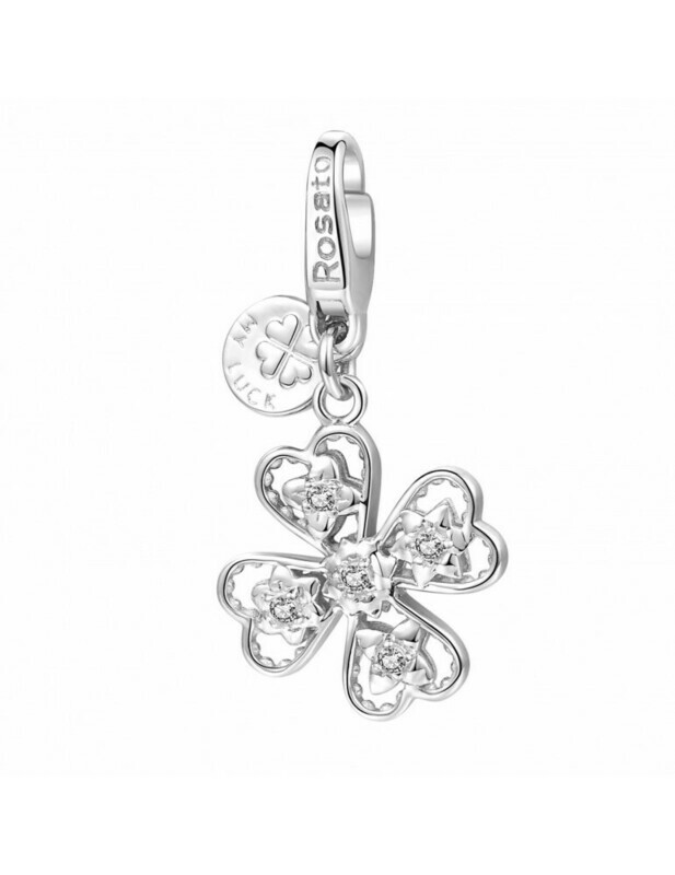 ROSATO Ciondolo Charm Fiore in Argento 925