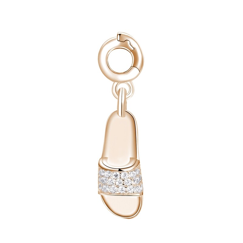 ROSATO Ciondolo Charm Ciabatta in Argento Rosa 925