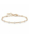 ROSATO Bracciale Base Rigido con Zirconi in Argento Rosa 925