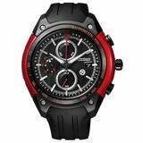 CITIZEN Chrono Eco Drive CA0287-05E. Orologio da Polso In Silicone Uomo