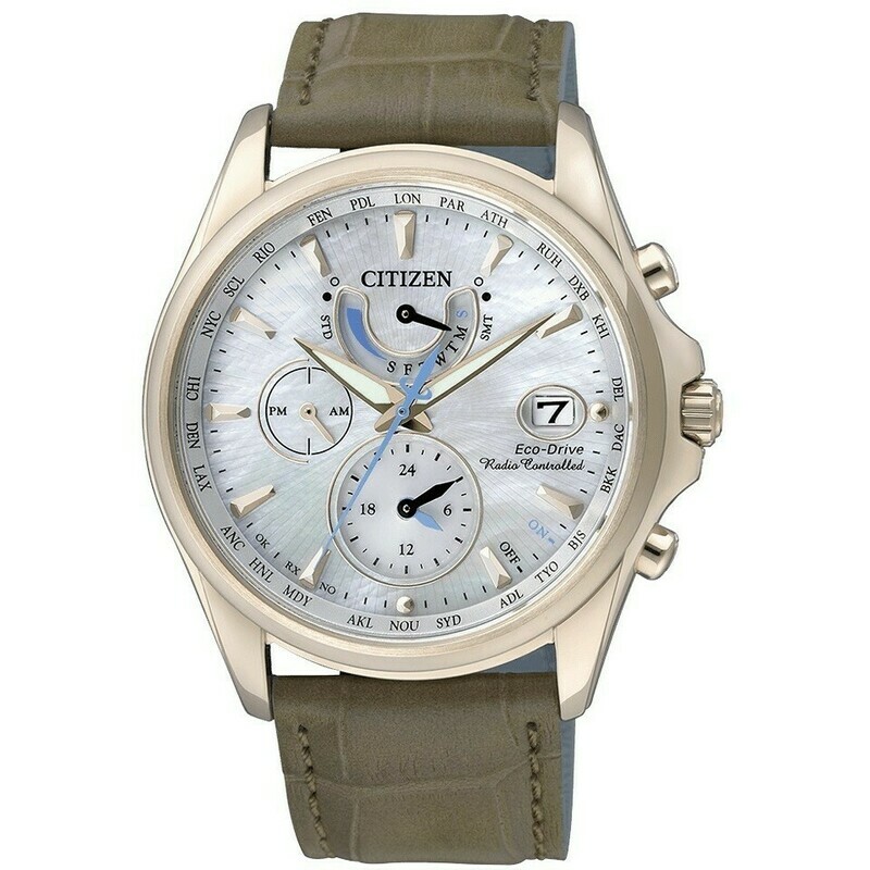 CITIZEN Radiocontrollato Eco Drive FC0016-08D. Orologio da Polso In Pelle Unisex