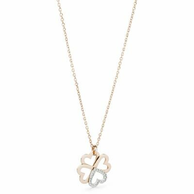 BROSWAY Collana C-Lover in Acciaio Rosa