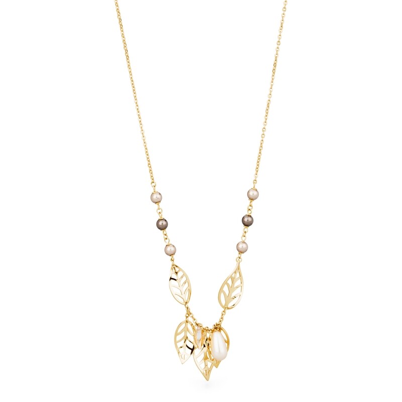 BROSWAY Collana Leaves in Acciaio pvd Oro