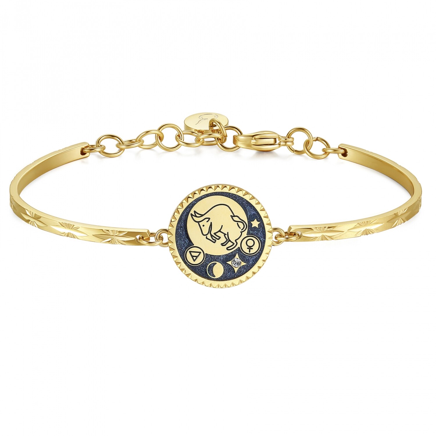 BROSWAY Bracciale Chakra Toro in Acciaio pvd Oro