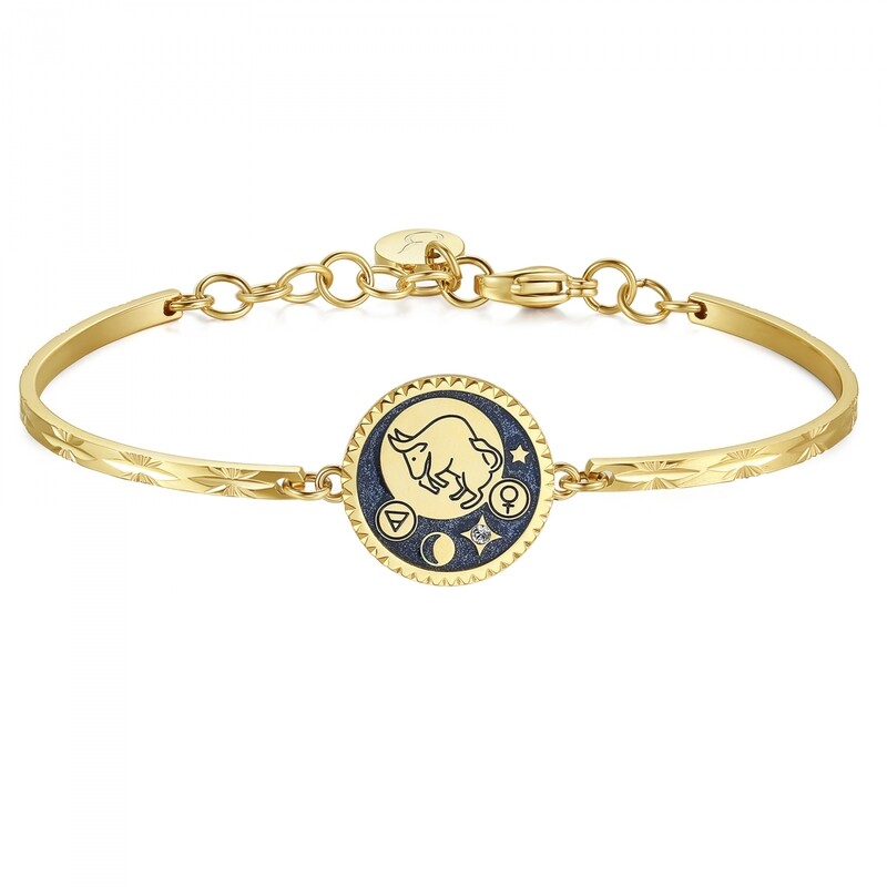 BROSWAY Bracciale Chakra Toro in Acciaio pvd Oro