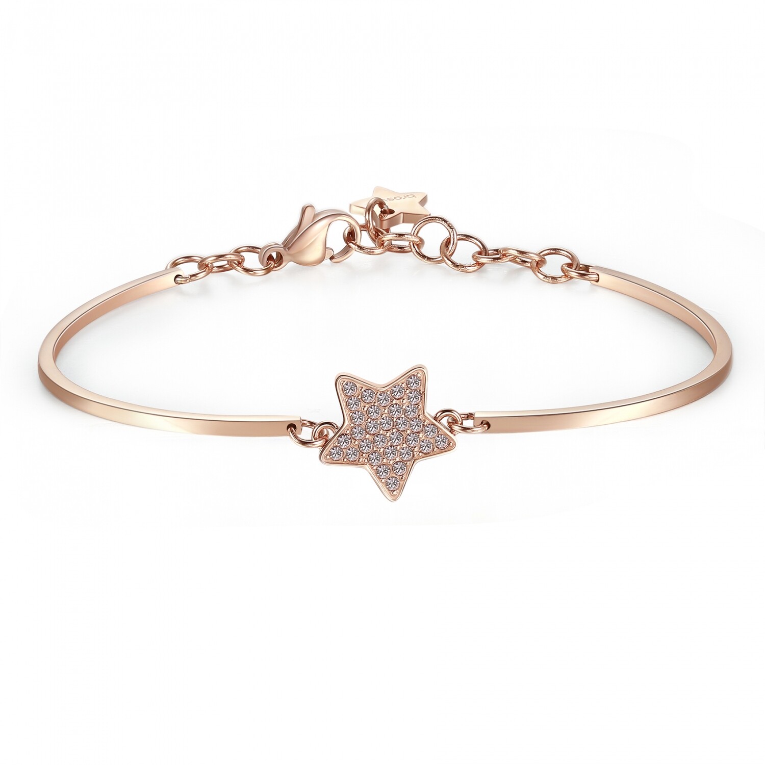 BROSWAY Bracciale Chakra Stellina in Acciaio pvd Oro Rosa