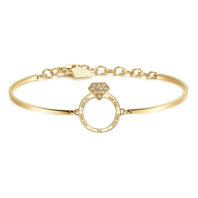 BROSWAY Bracciale Chakra Amore in Acciaio pvd Oro