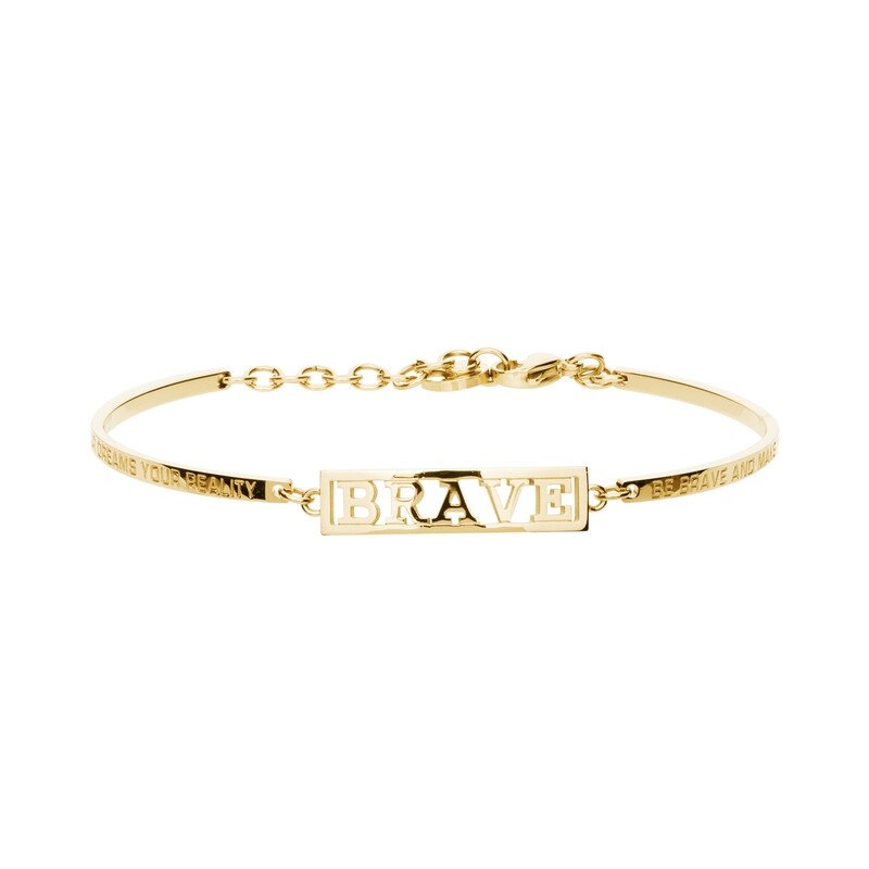 BROSWAY Bracciale Chakra Frasi e Parole in Acciaio pvd Oro