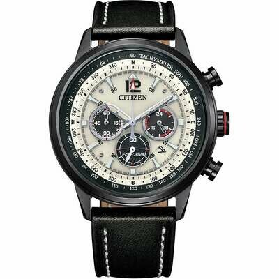 CITIZEN Aviator Chrono Eco-Drive CA4476-19X. Orologio da Polso In Pelle Uomo