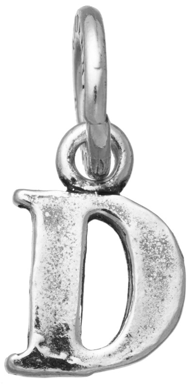 GIOVANNI RASPINI Ciondolo Charm Mini Lettera Logo &quot;D&quot; In Argento 925