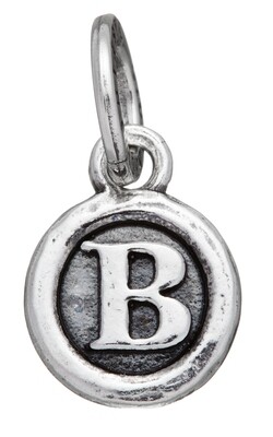 GIOVANNI RASPINI Ciondolo Charm Lettera Bottone B in Argento 925