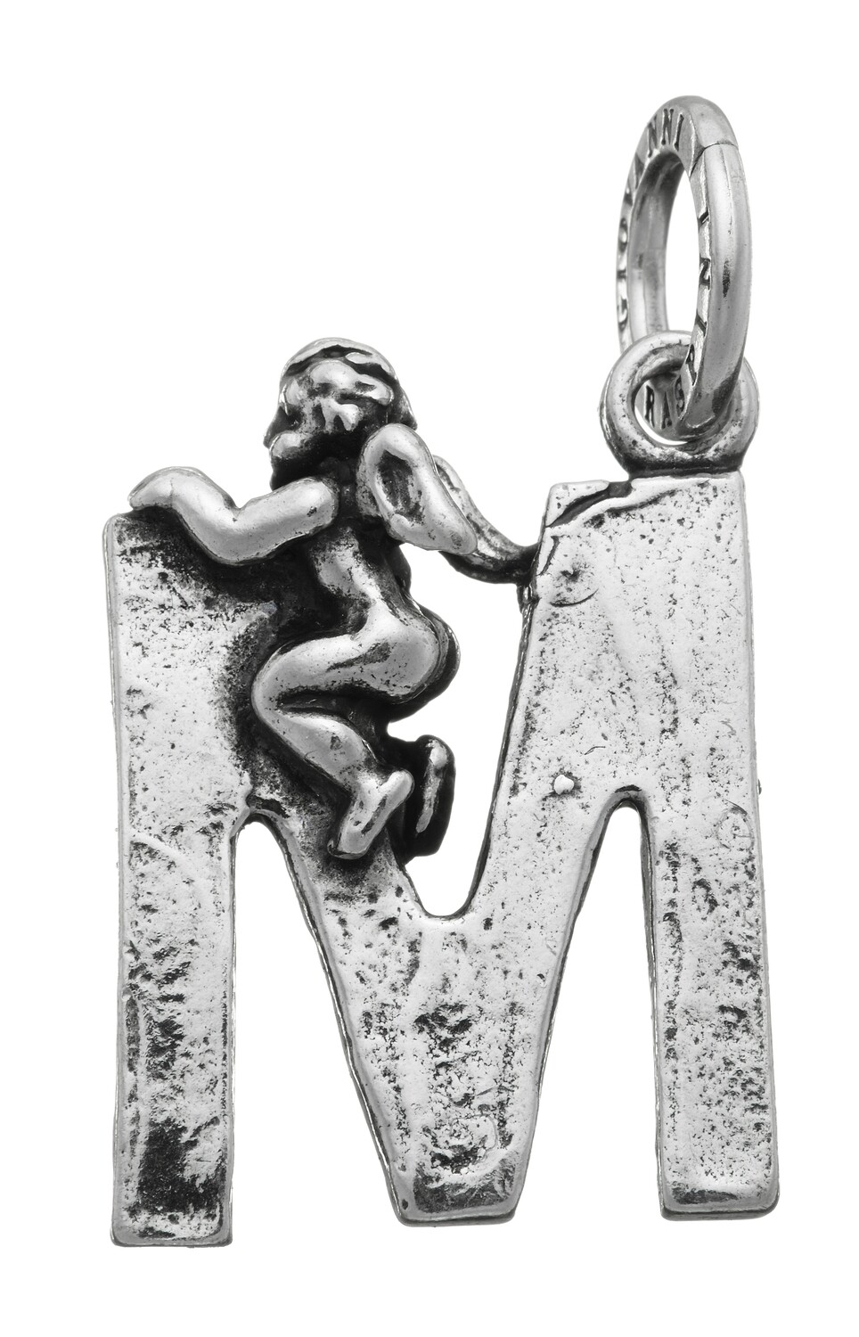 GIOVANNI RASPINI Ciondolo Charm Lettera "M" Angelo in Argento 925