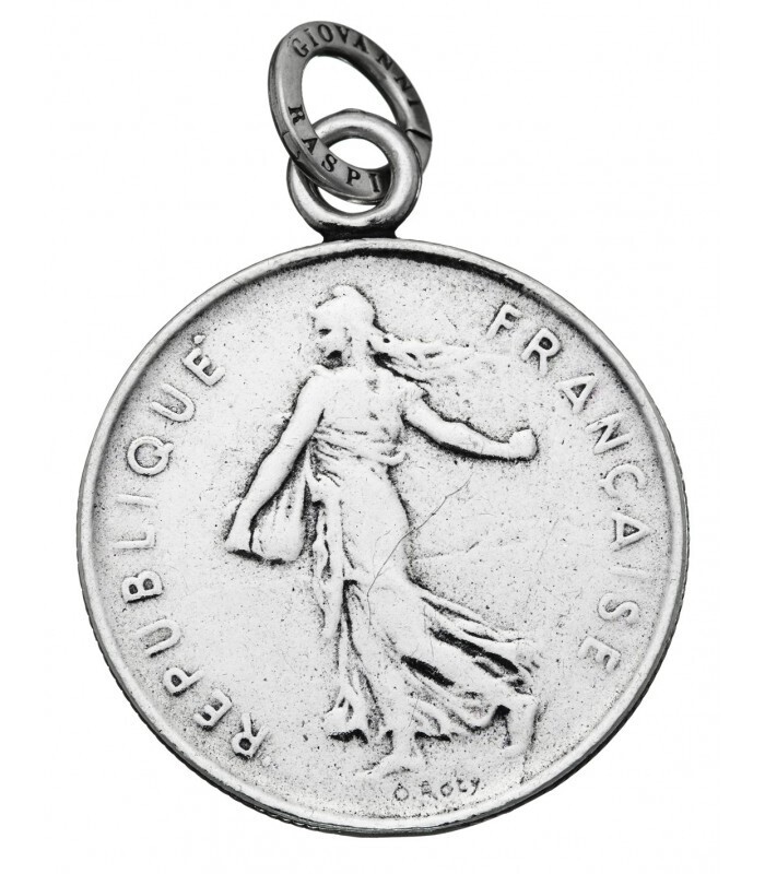 GIOVANNI RASPINI Ciondolo Moneta 5 Franchi in Argento 925