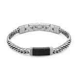 BROSWAY Bracciale NAXOS in Acciaio e Centrale con Cubic Zirconia Black.