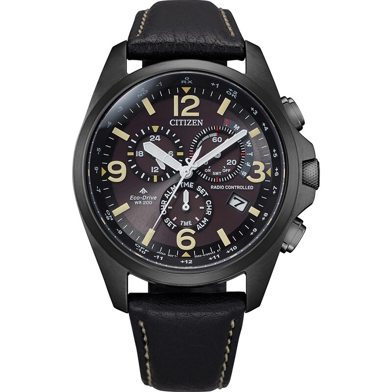 CITIZEN Radiocontrollato Eco Drive Promaster CB5925-15E. Orologio da Polso In Pelle Uomo