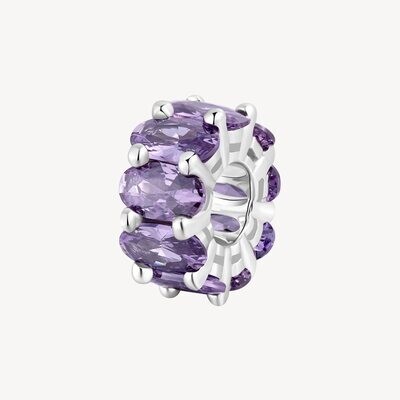 BROSWAY Ciondolo Charm FANCY in Argento 925 con Zirconi Magic Purple