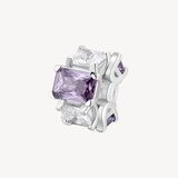 BROSWAY Ciondolo Charm FANCY in Argento 925 con Zirconi Magic Purple