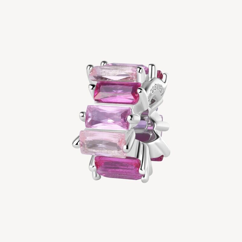 BROSWAY Ciondolo Charm FANCY in Argento 925 con Zirconi Vibrant Pink