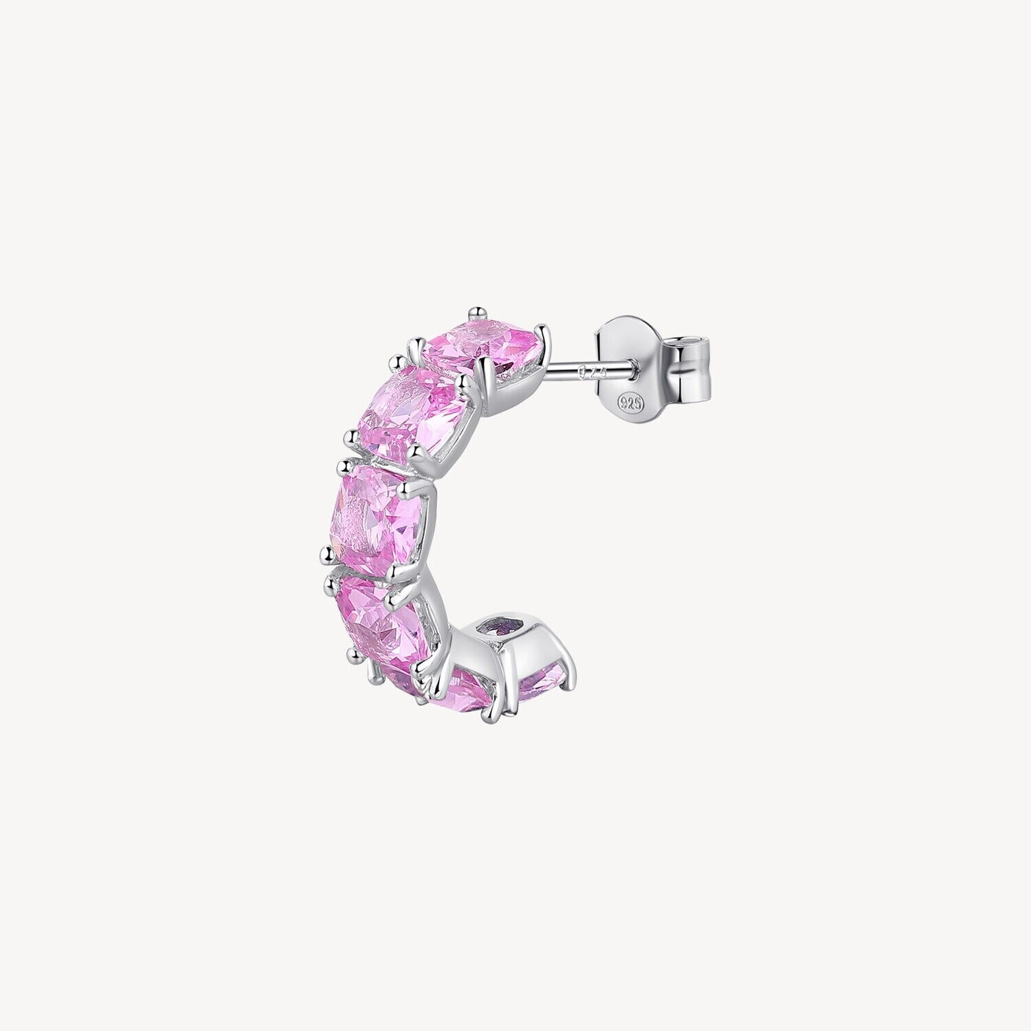 BROSWAY Orecchino Singolo FANCY in Argento 925 con Zirconi Vibrant Pink