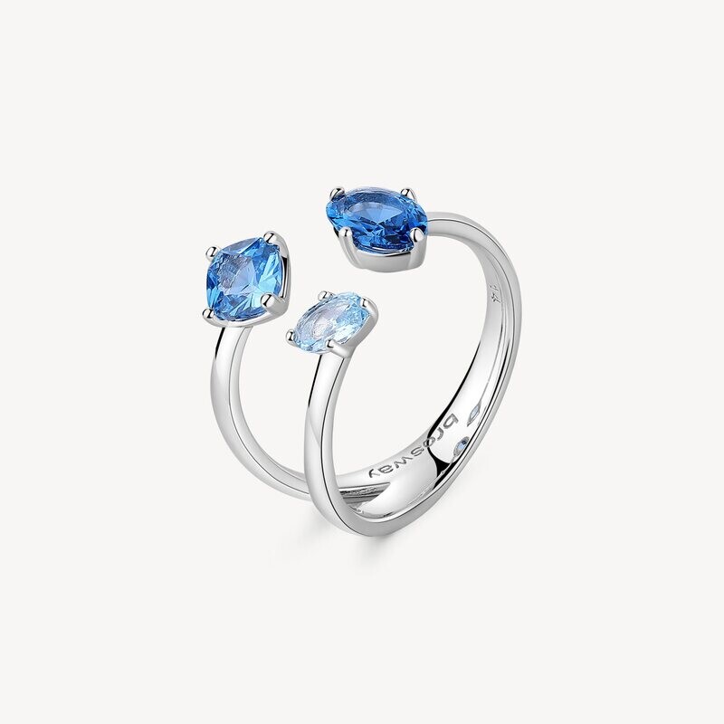 BROSWAY Anello FANCY in Argento 925 con Zirconi Freedom Blue