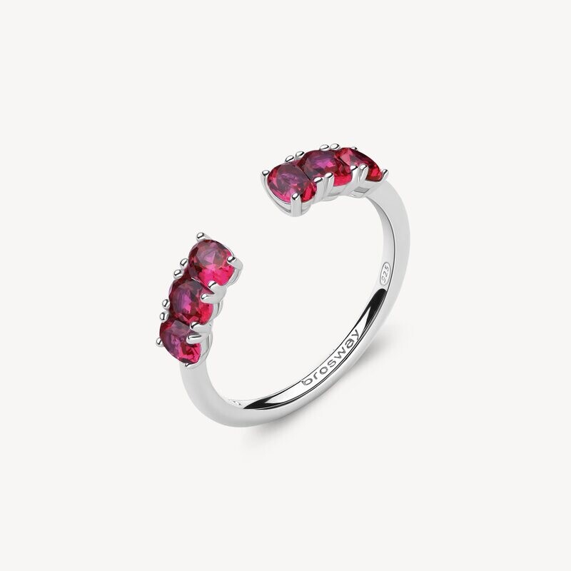 BROSWAY Anello FANCY in Argento 925 con Zirconi Passion Ruby