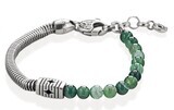 ANANDA 925 Bracciale in Argento 925 con Pietre Verdi