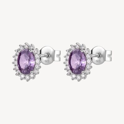 BROSWAY Orecchini FANCY in Argento 925 con Zirconi Magic Purple