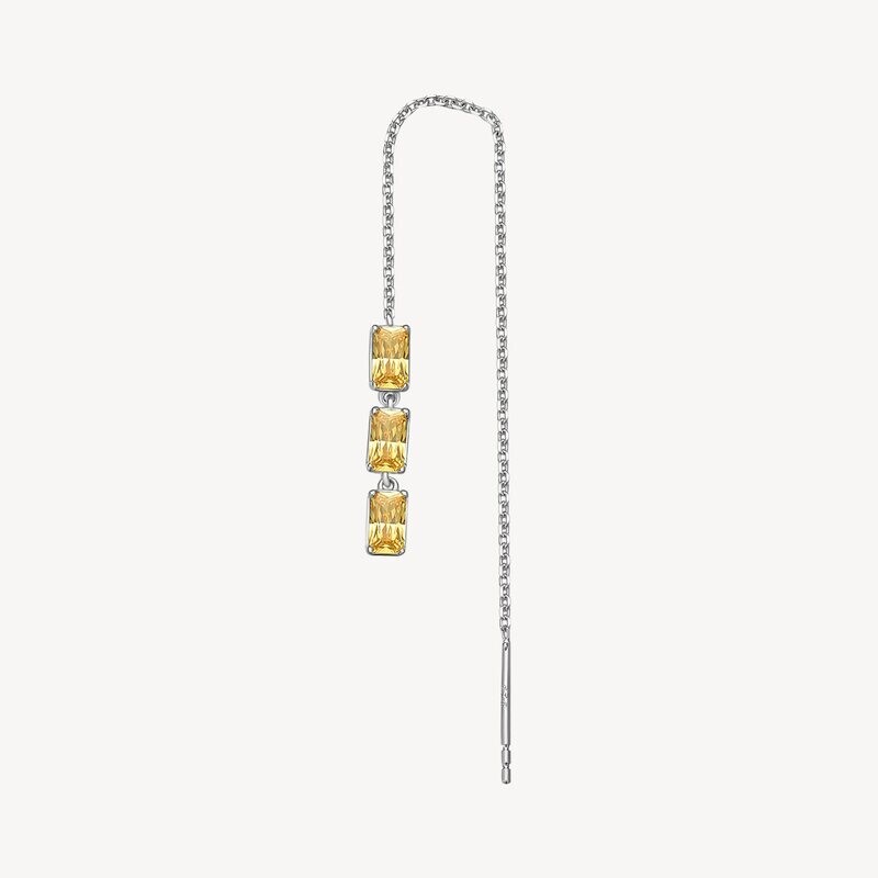 BROSWAY Orecchino SINGOLO Saliscendi FANCY in Argento 925 con Zirconi Energy Yellow