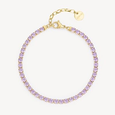 BROSWAY Bracciale DESIDERI in Acciaio Dorato con Zirconi Amethyst