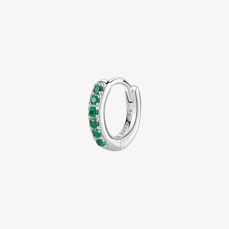 BROSWAY Orecchino SINGOLO FANCY in Argento 925 con Zirconi Life Green