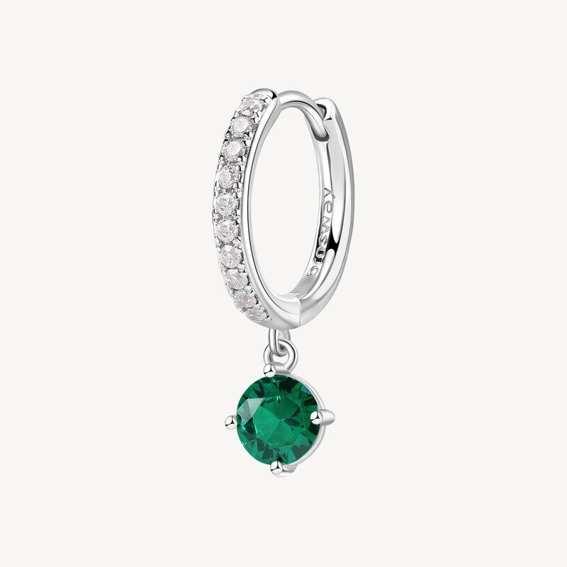 BROSWAY Orecchino SINGOLO FANCY in Argento 925 con Zirconi Life Green