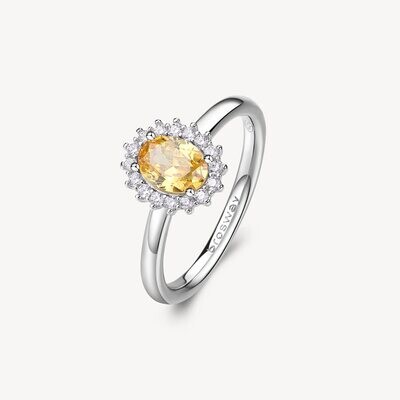 BROSWAY Anello FANCY in Argento 925 con Zirconi Energy Yellow