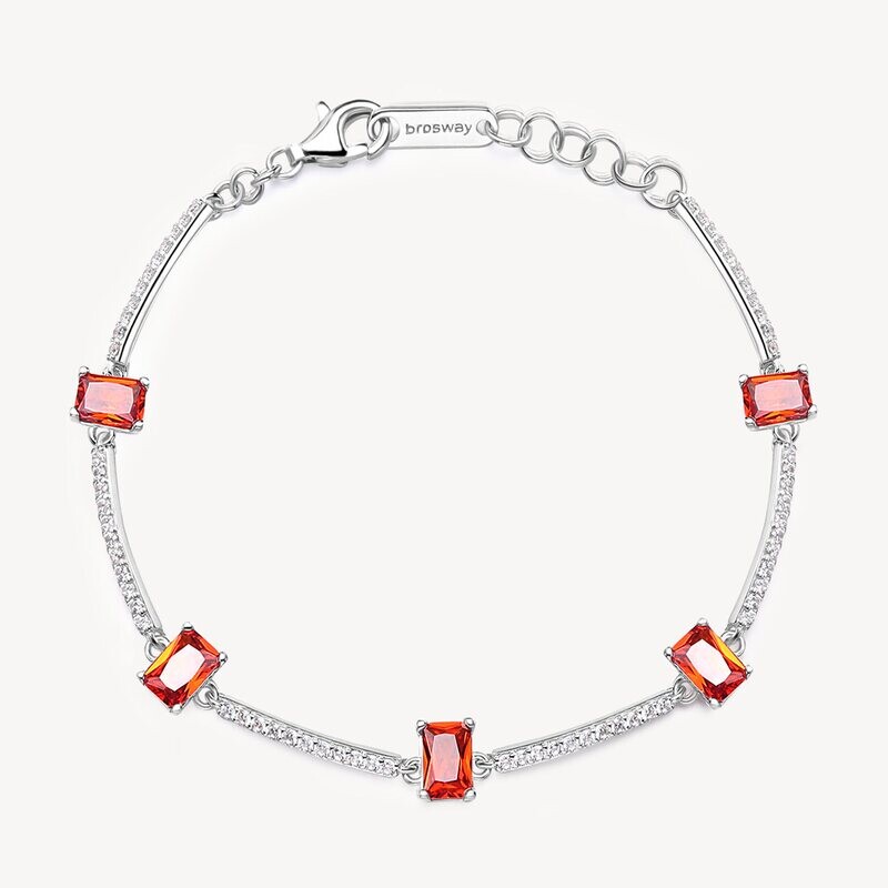 BROSWAY Bracciale FANCY in Argento 925 con Zirconi Vitamin Orange