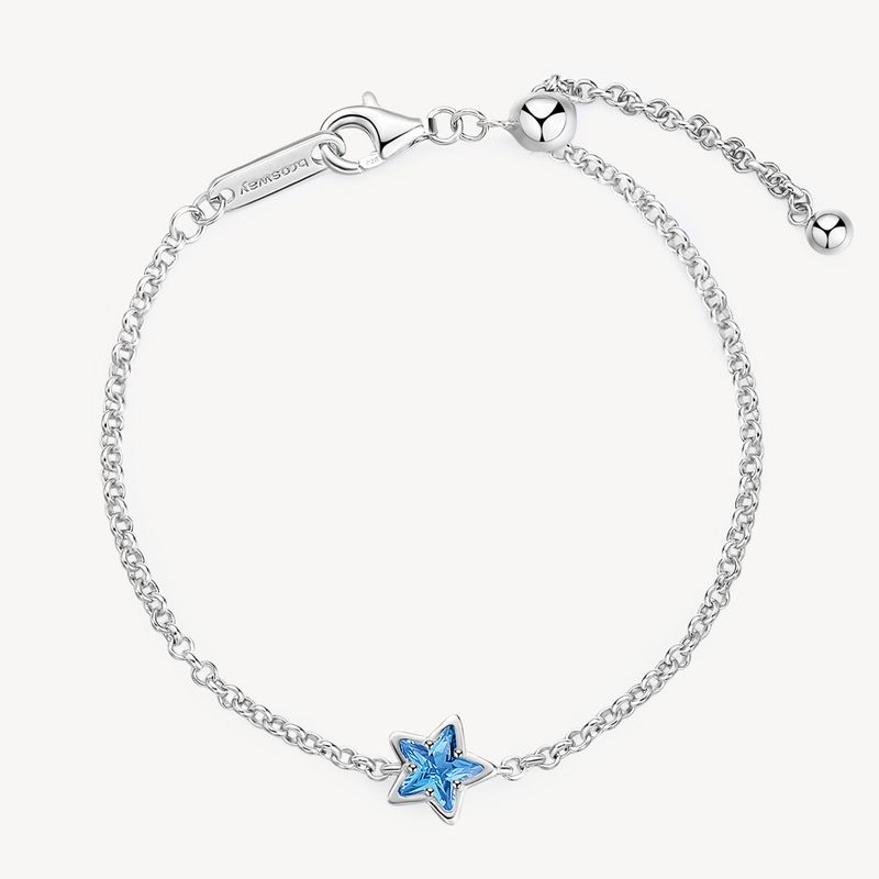 BROSWAY Bracciale FANCY in Argento 925 con Zircone Freedom Blue Stella