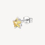 BROSWAY Orecchino Singolo FANCY in Argento 925 con Zirconi Energy Yellow Stella