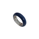 LABRIORO Anello Paris in Argento 925 con Smalto Blue Indaco