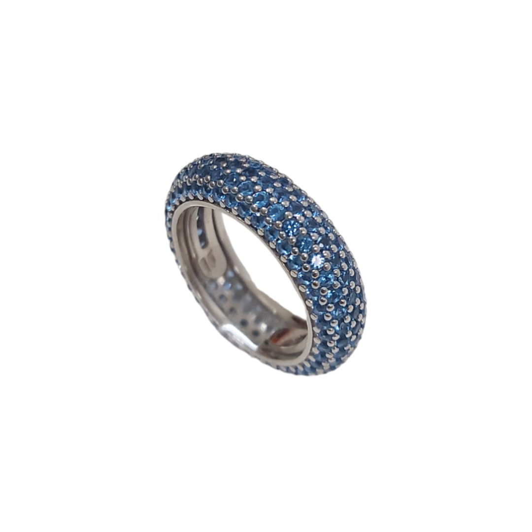 LABRIORO Anello Paris in Argento 925 con Pietre Blue