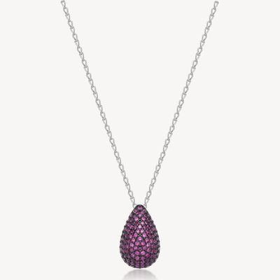 BROSWAY Collana FANCY in Argento 925 con Zirconi Passion Ruby