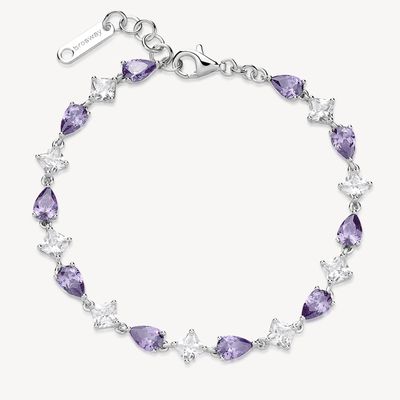 BROSWAY Bracciale FANCY in Argento 925 con Zirconi Magic Purple