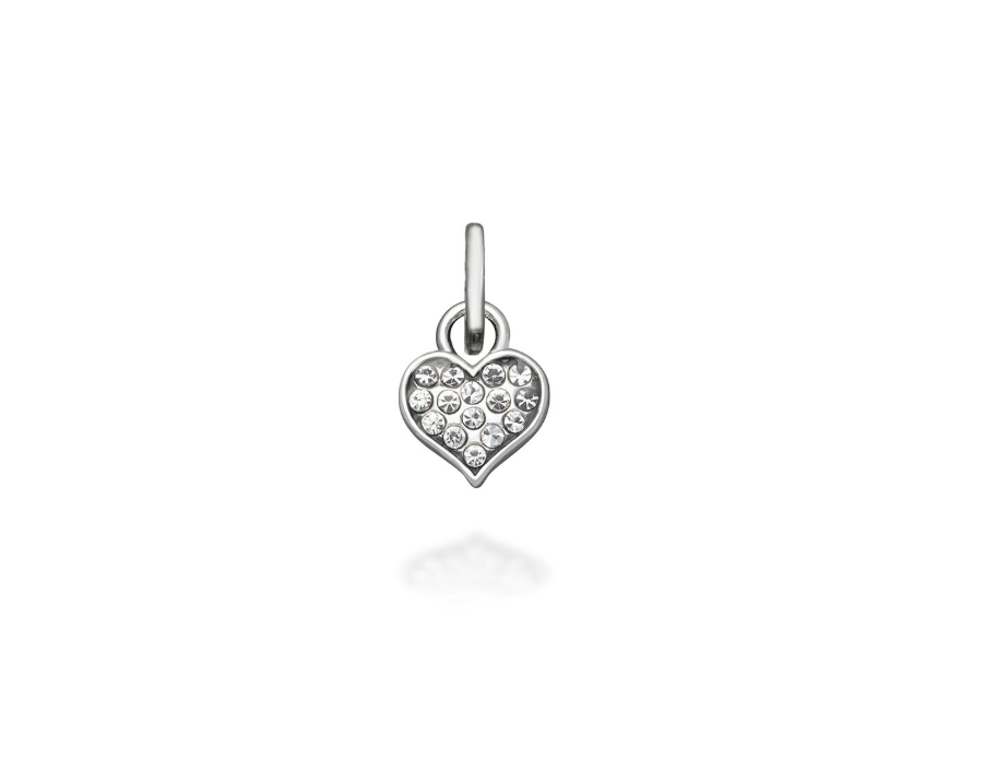 GIOVANNI RASPINI Ciondolo Charm Mini Cuore Crystal in Argento 925 con Zirconi