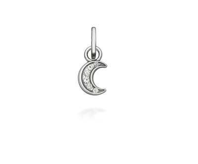 GIOVANNI RASPINI Ciondolo Charm Luna Mini Crystal in Argento 925 con Zirconi