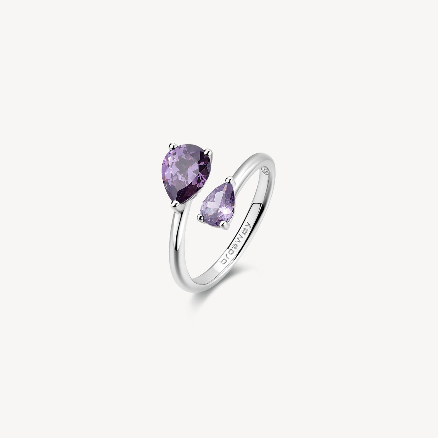 BROSWAY Anello FANCY in Argento 925 con Zirconi Magic Purple