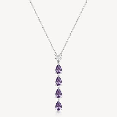 BROSWAY Collana FANCY in Argento 925 con Zirconi Magic Purple