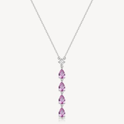 BROSWAY Collana FANCY in Argento 925 con Zirconi Vibrant Pink